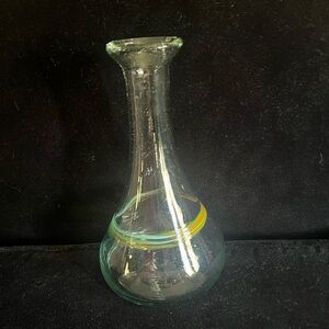Rainbow Art Handblown Glass carafe Beaker Decanter Vase